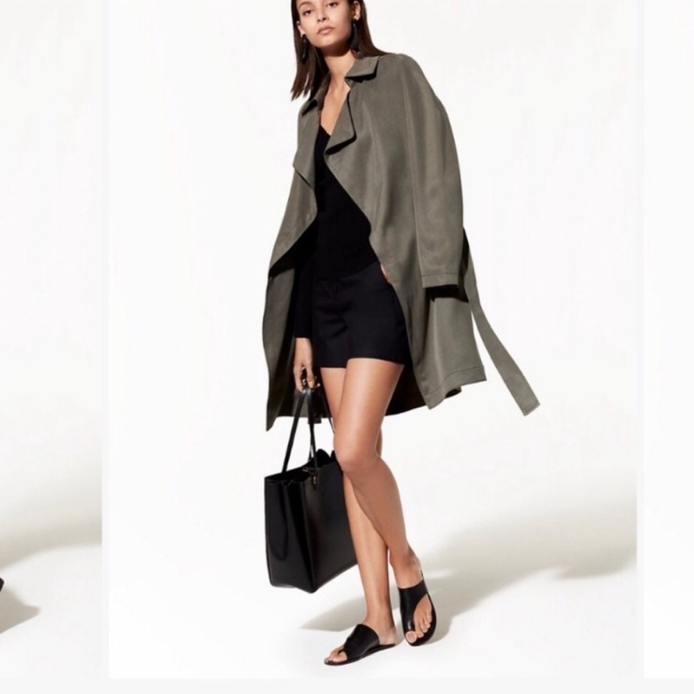 Babaton Maximo Trench Coat in Olive